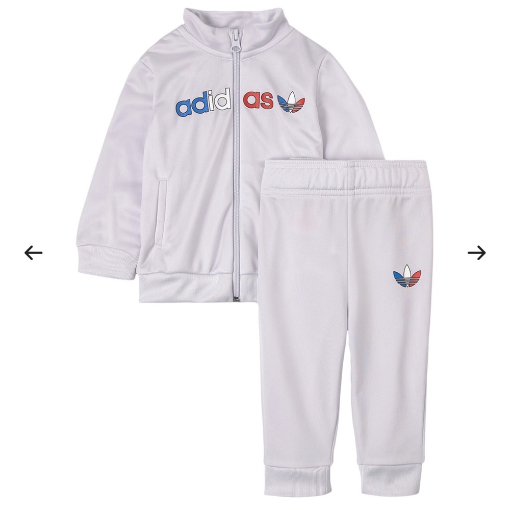 Light gray Logo tracksuit by adidas Originals.